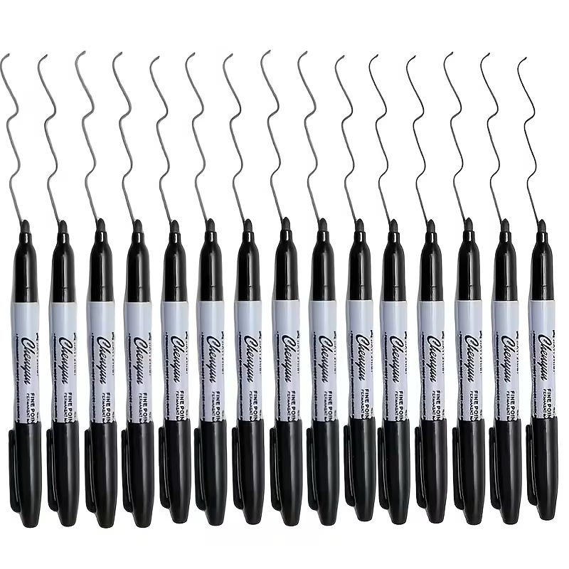 Black Permanent Markers (3 Pack)