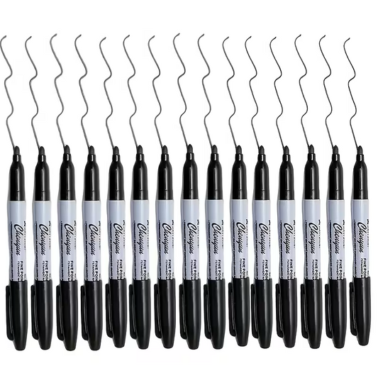 Black Permanent Markers (3 Pack)