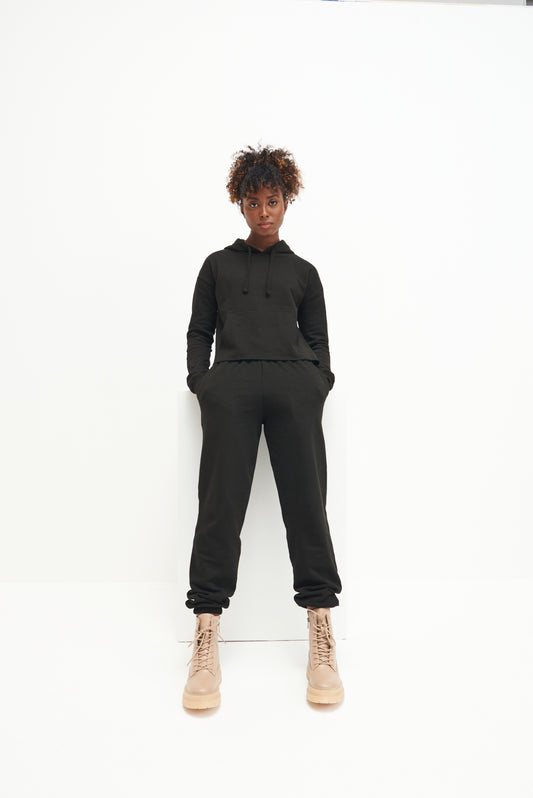 Cotton Cuffed Sweatpants | Just Hoods by AWDis